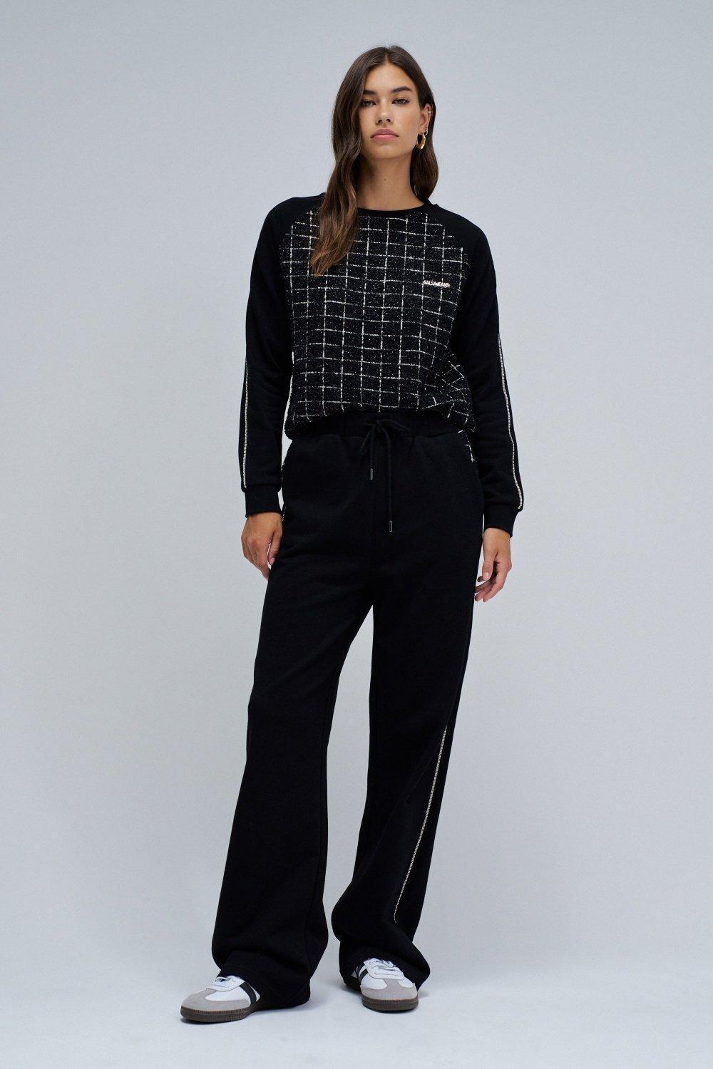 Joggers Trousers In Fabric, Black, medium