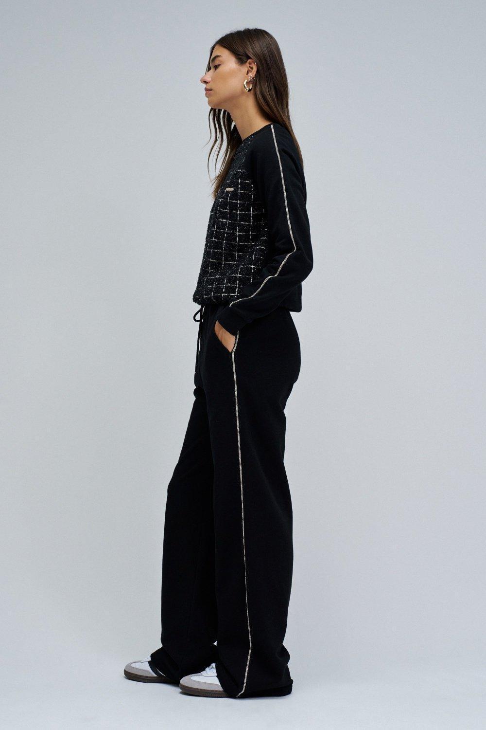 Joggers Trousers In Fabric, Black, medium