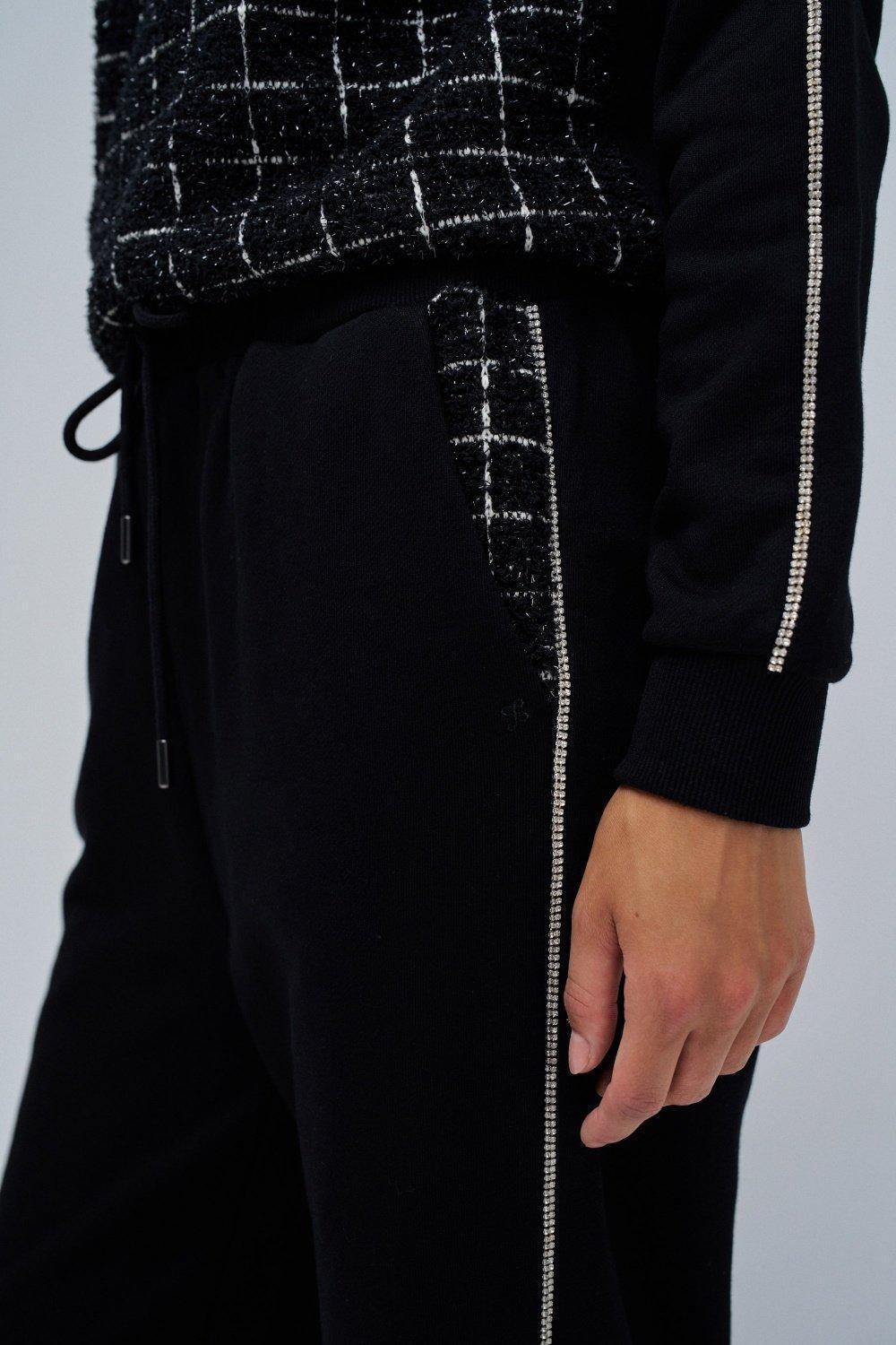 Joggers Trousers In Fabric, Black, large image number 4