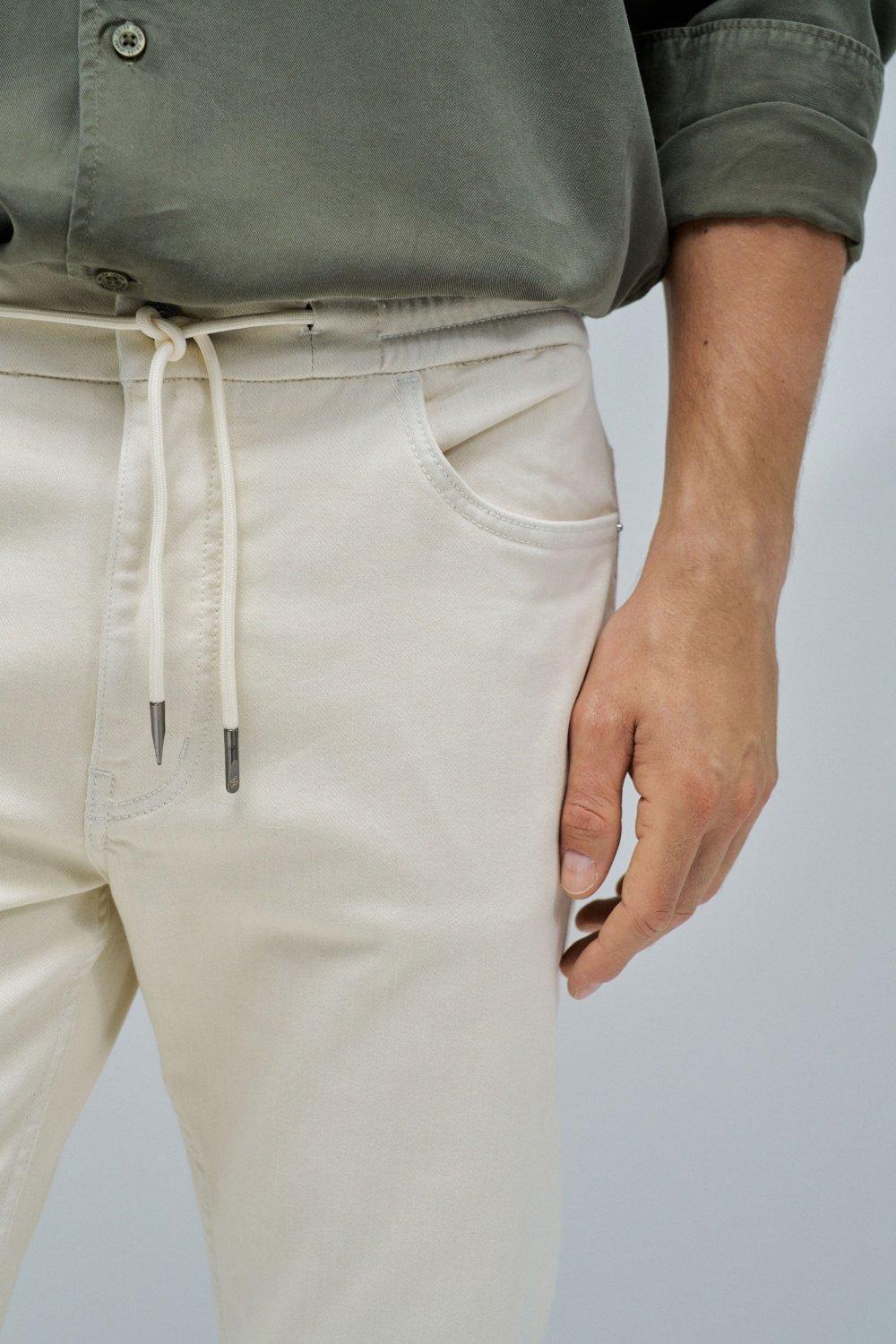Beige Pants Joggers S-Activ, , large image number 4