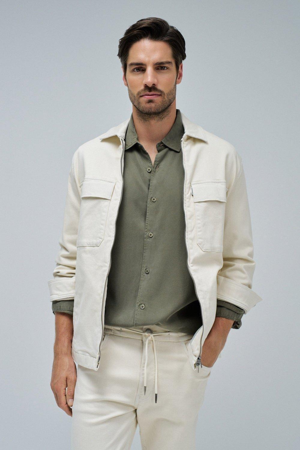 Beige Overshirt S-Activ, , medium