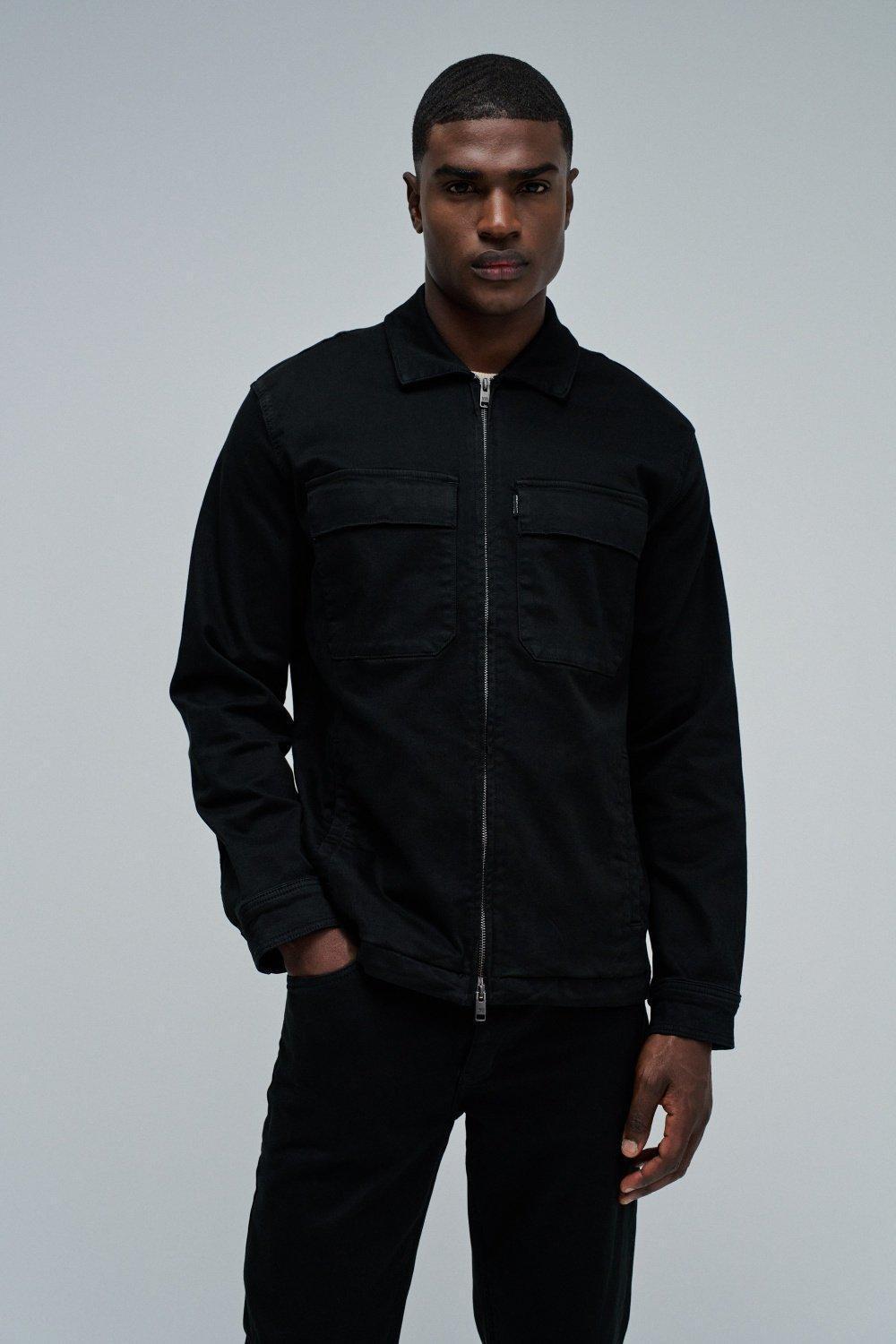 Overshirt S-Activ, Black, medium