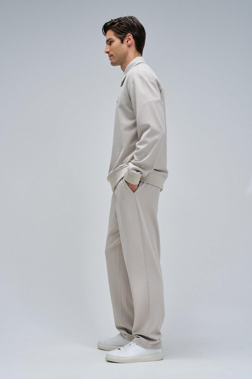 Sweatshirt With Half Zip, Cream, large image number 2