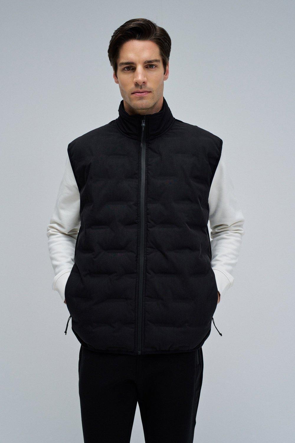Padded Vest, Black, medium