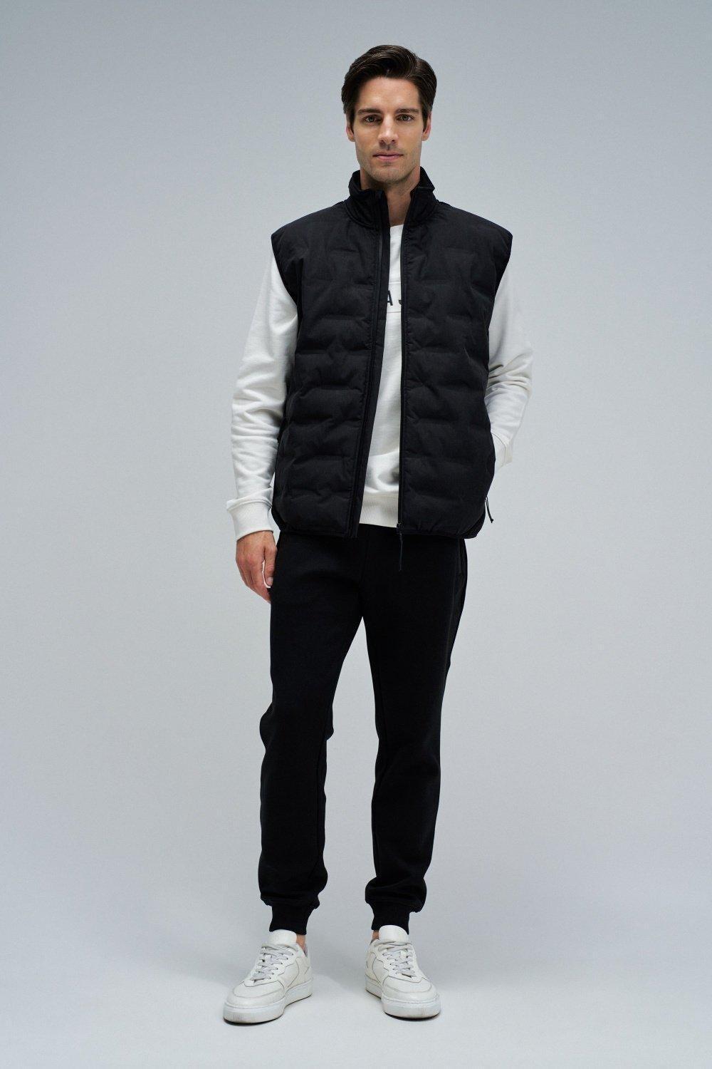 Padded Vest, Black, large image number 1