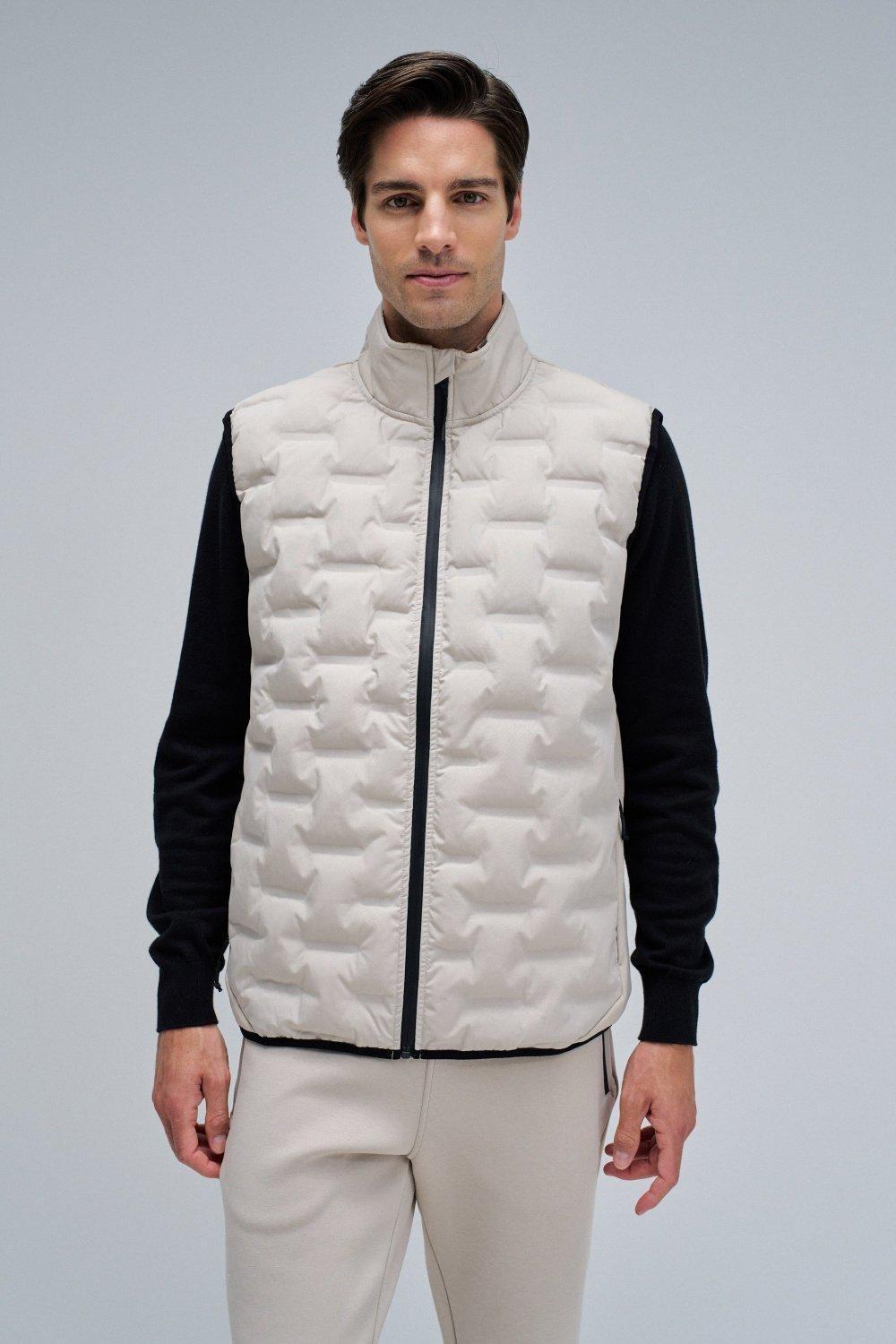 Padded Vest, Navy, large image number 0