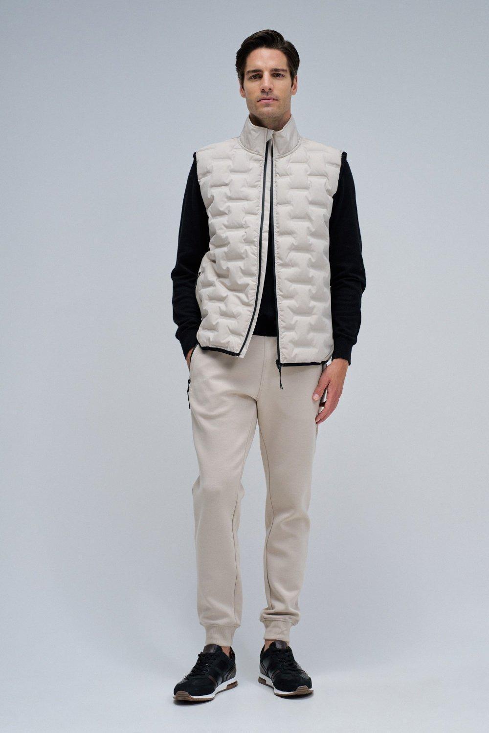 Padded Vest, Cream, medium