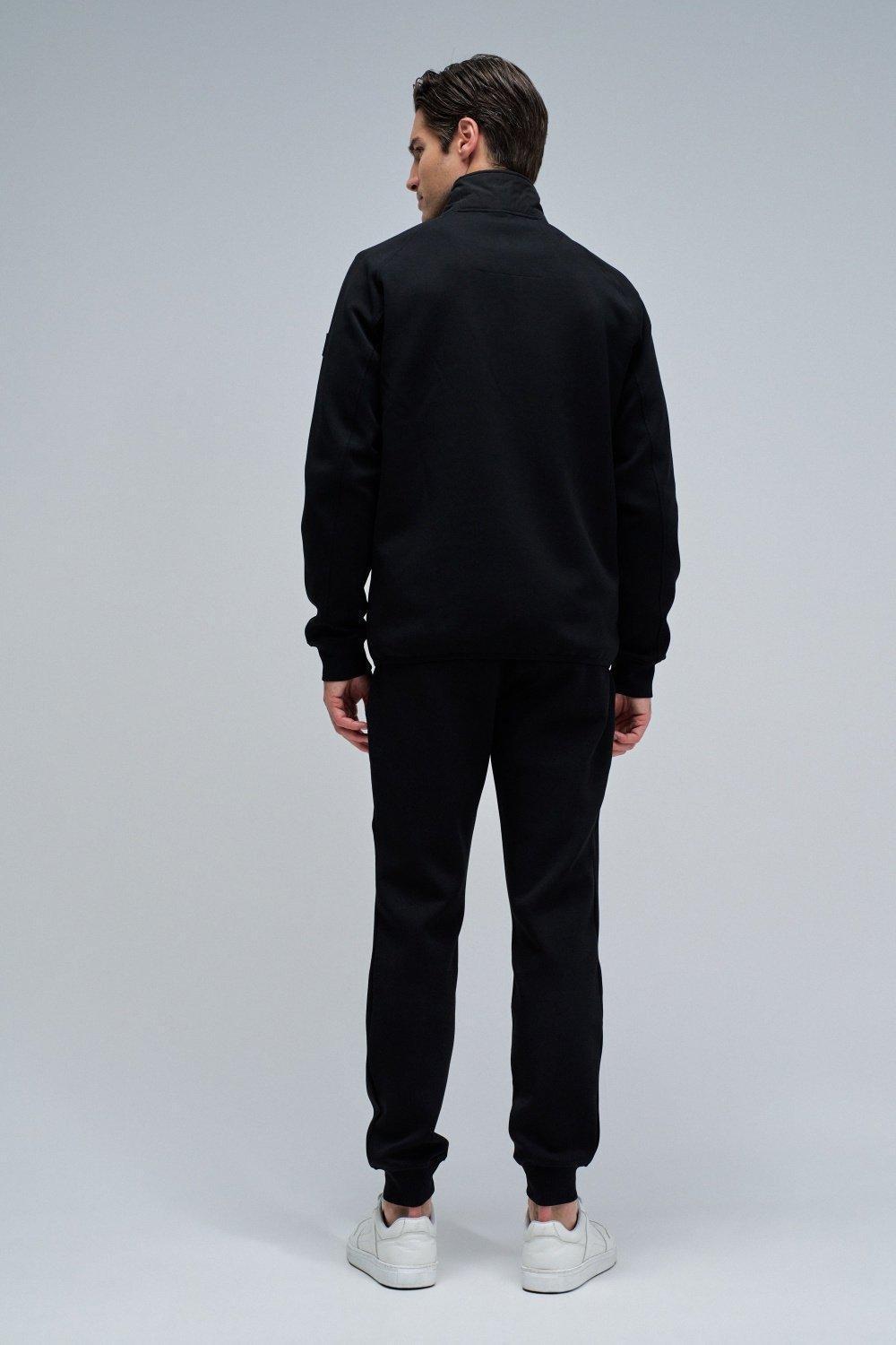 Padded Coat With Mixed Materials, Black, large image number 3