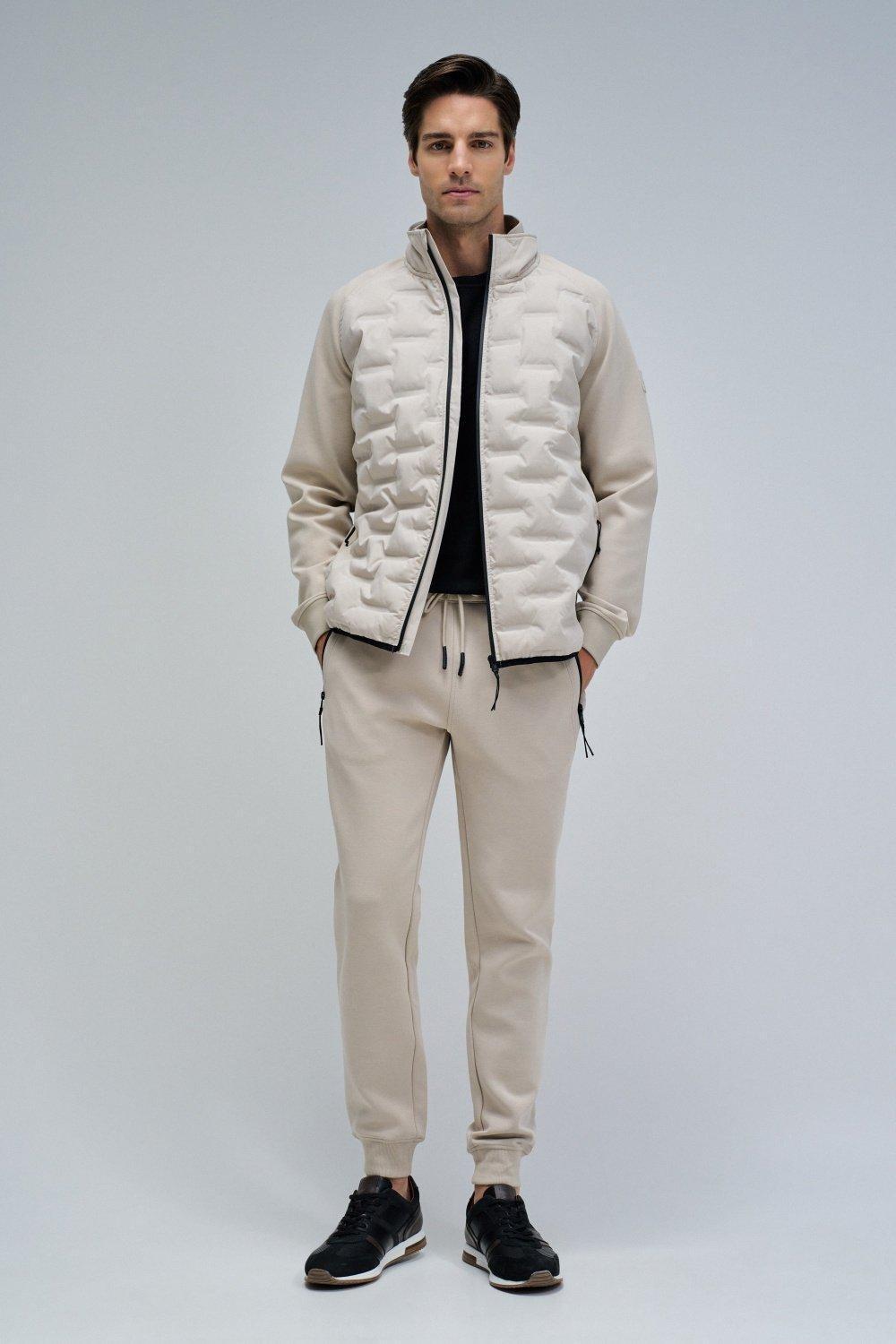 Joggers Trousers, Cream, medium