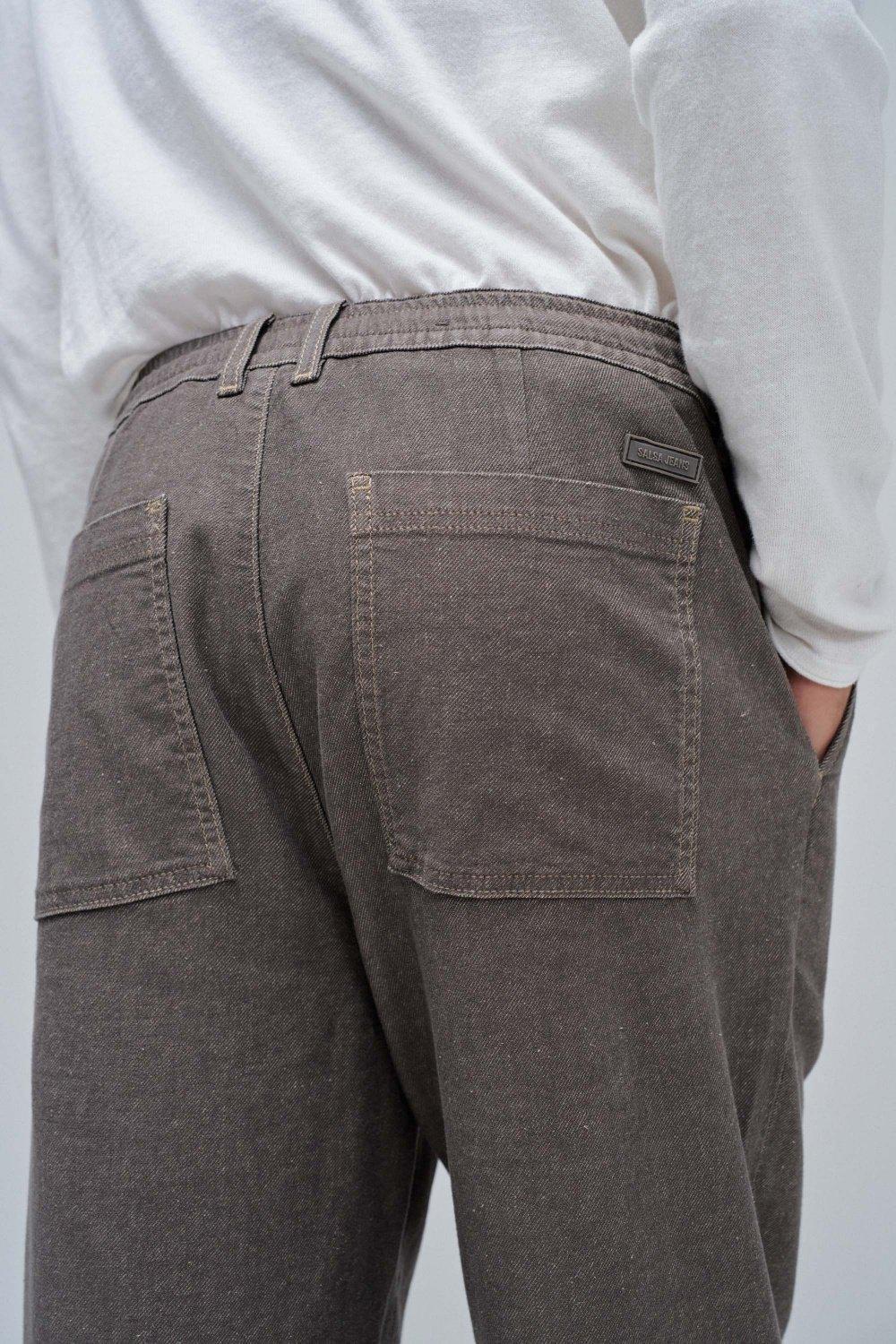 Brown Textured Jogger Pants, , large image number 4