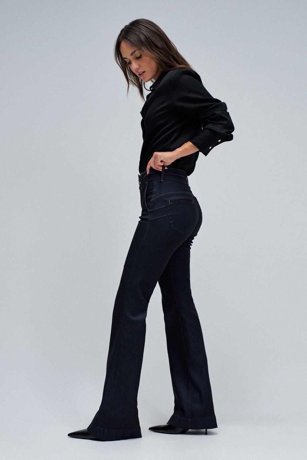 Nave Flared Belted Secret Chino, Dark Blue, large image number 2
