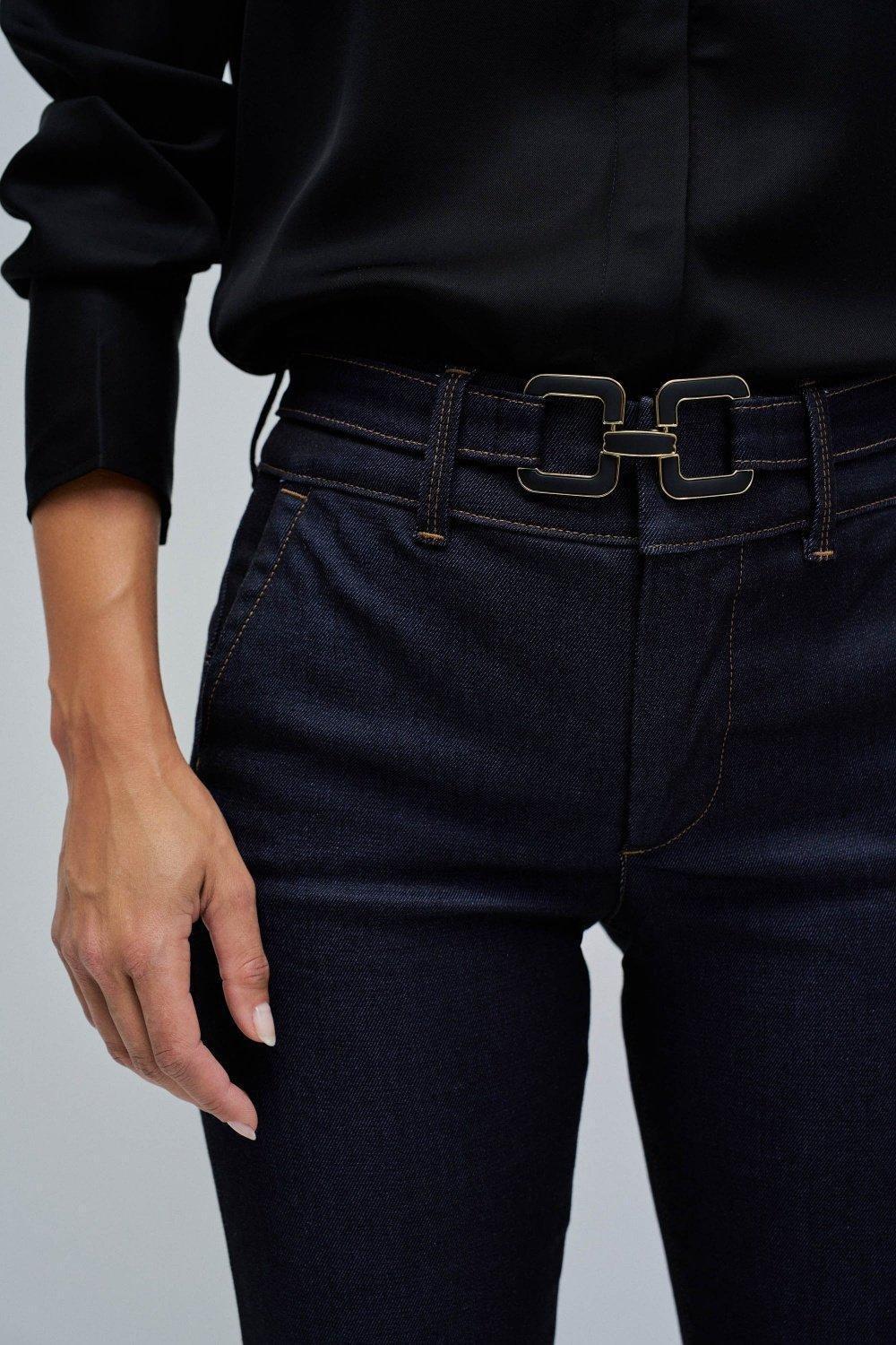 Nave Flared Belted Secret Chino, Dark Blue, large image number 4