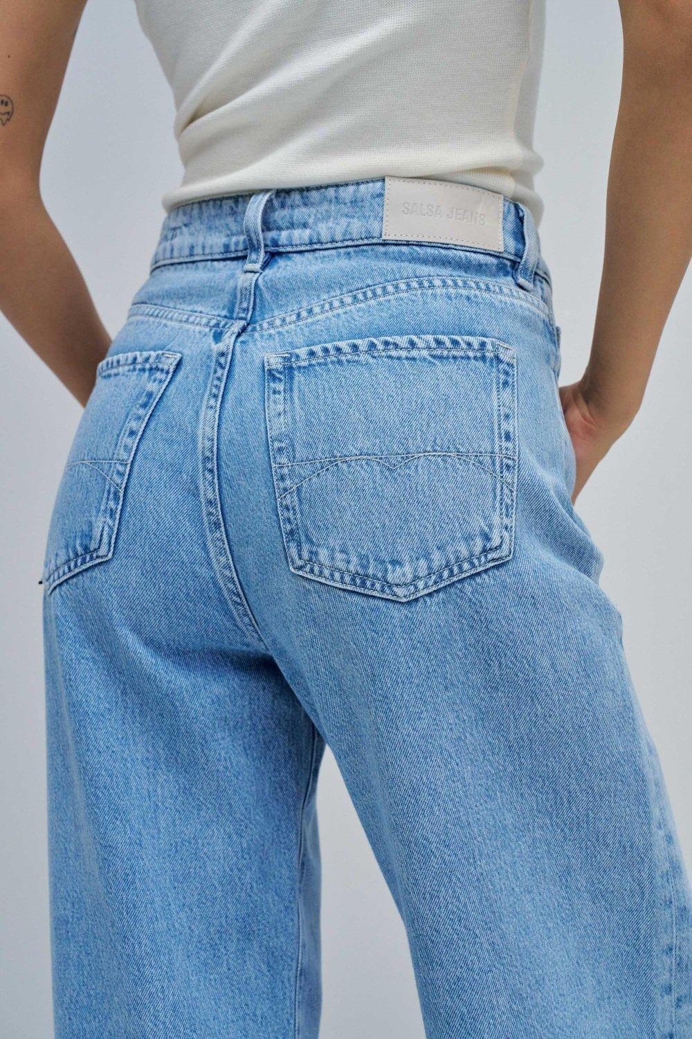 Wide Leg Jeans, Blue, large image number 4
