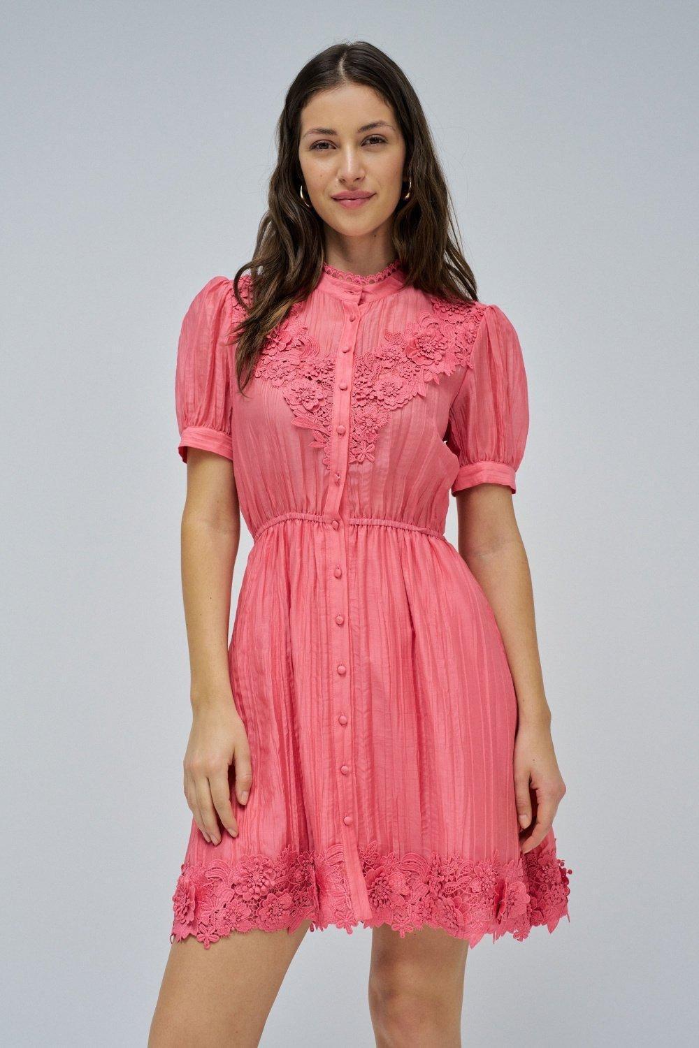Short Shirt Dress, Pink, medium