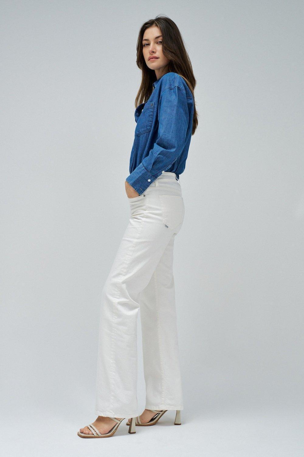 Low Rise Straight Jeans , Pearl, large image number 2
