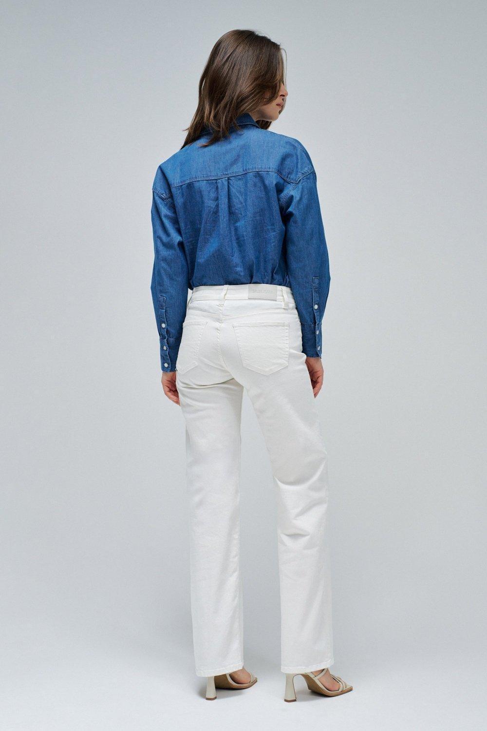 Low Rise Straight Jeans , Pearl, large image number 3