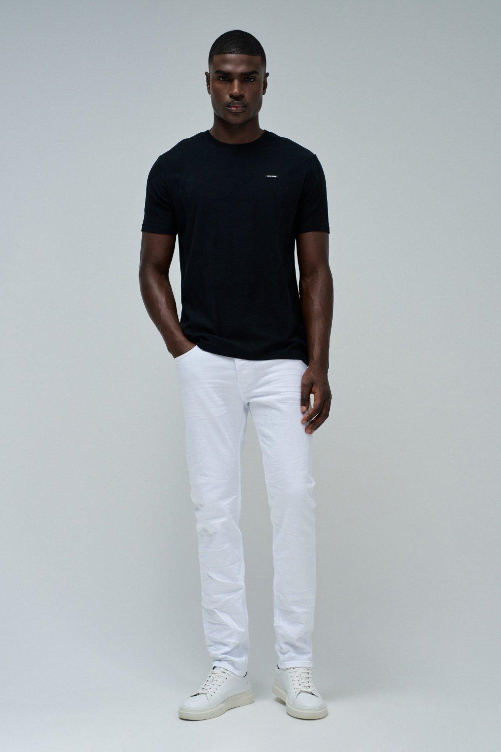 T-Shirt Jacquard With Branding, Black, medium