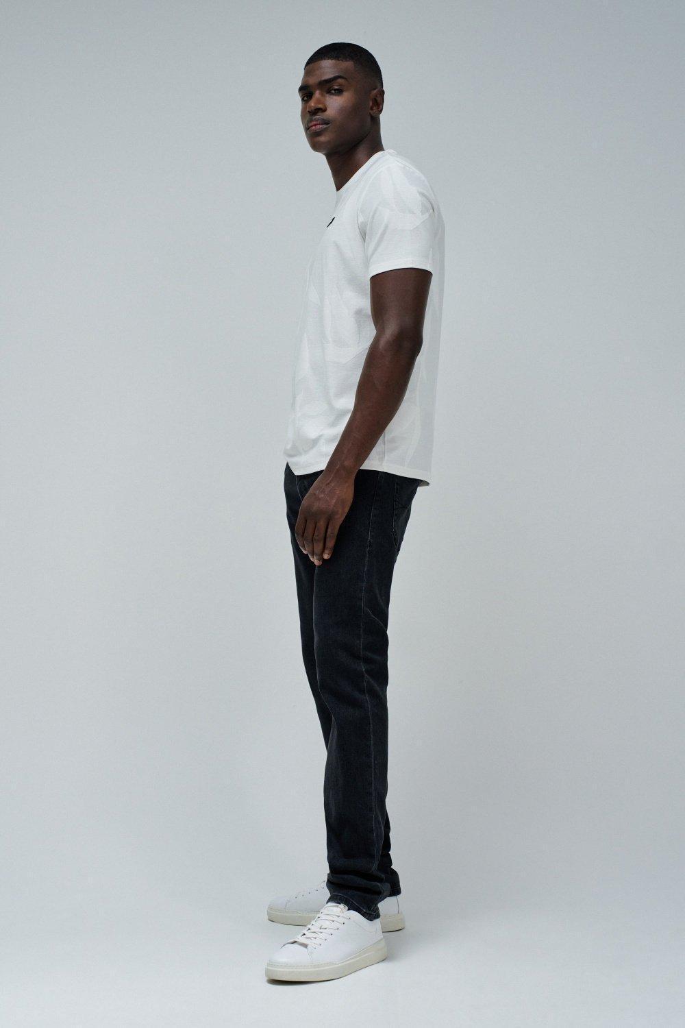 T-Shirt Jacquard With Branding, White, medium