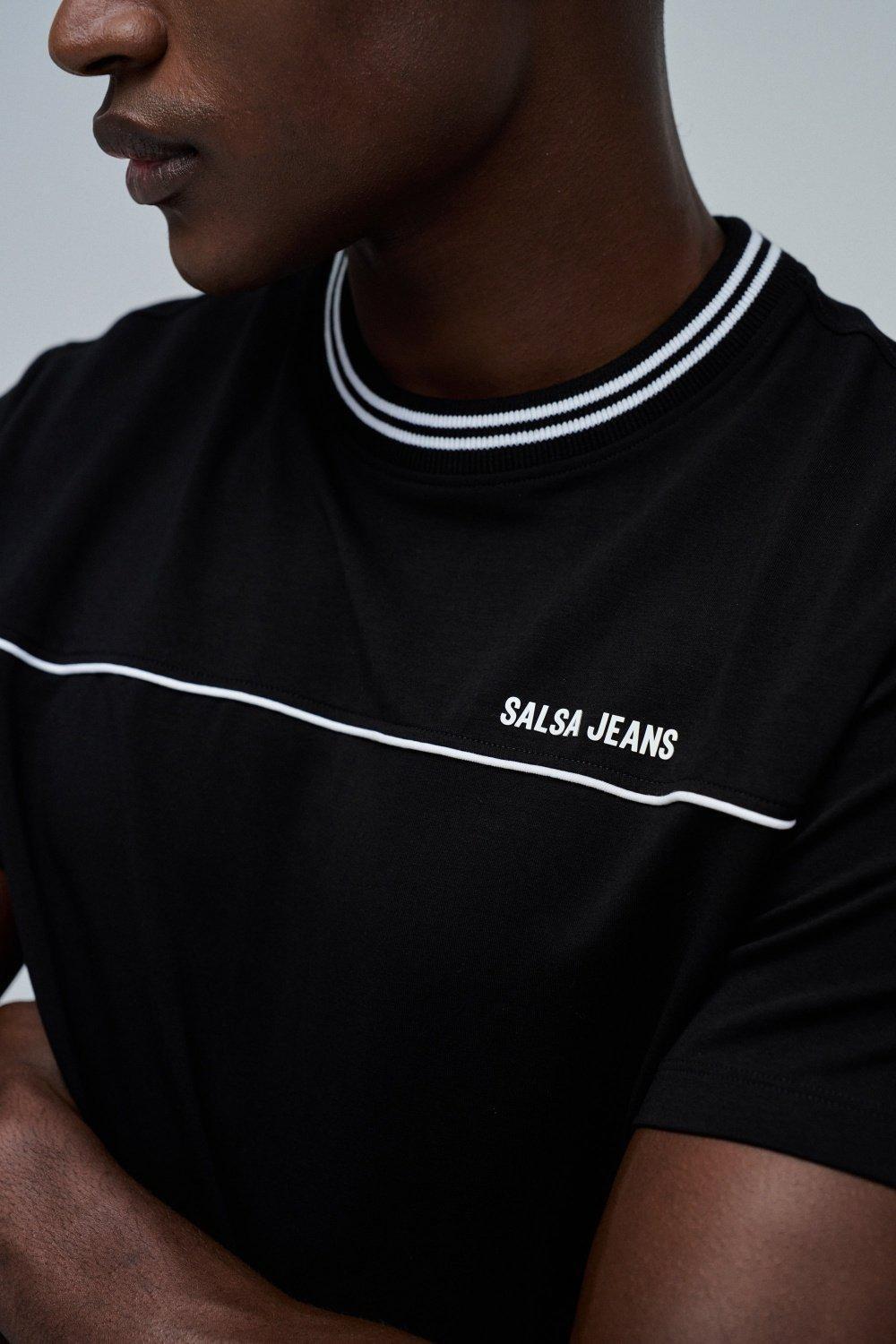 T-Shirt Slim Fit With Sport Collar, Black, large image number 4