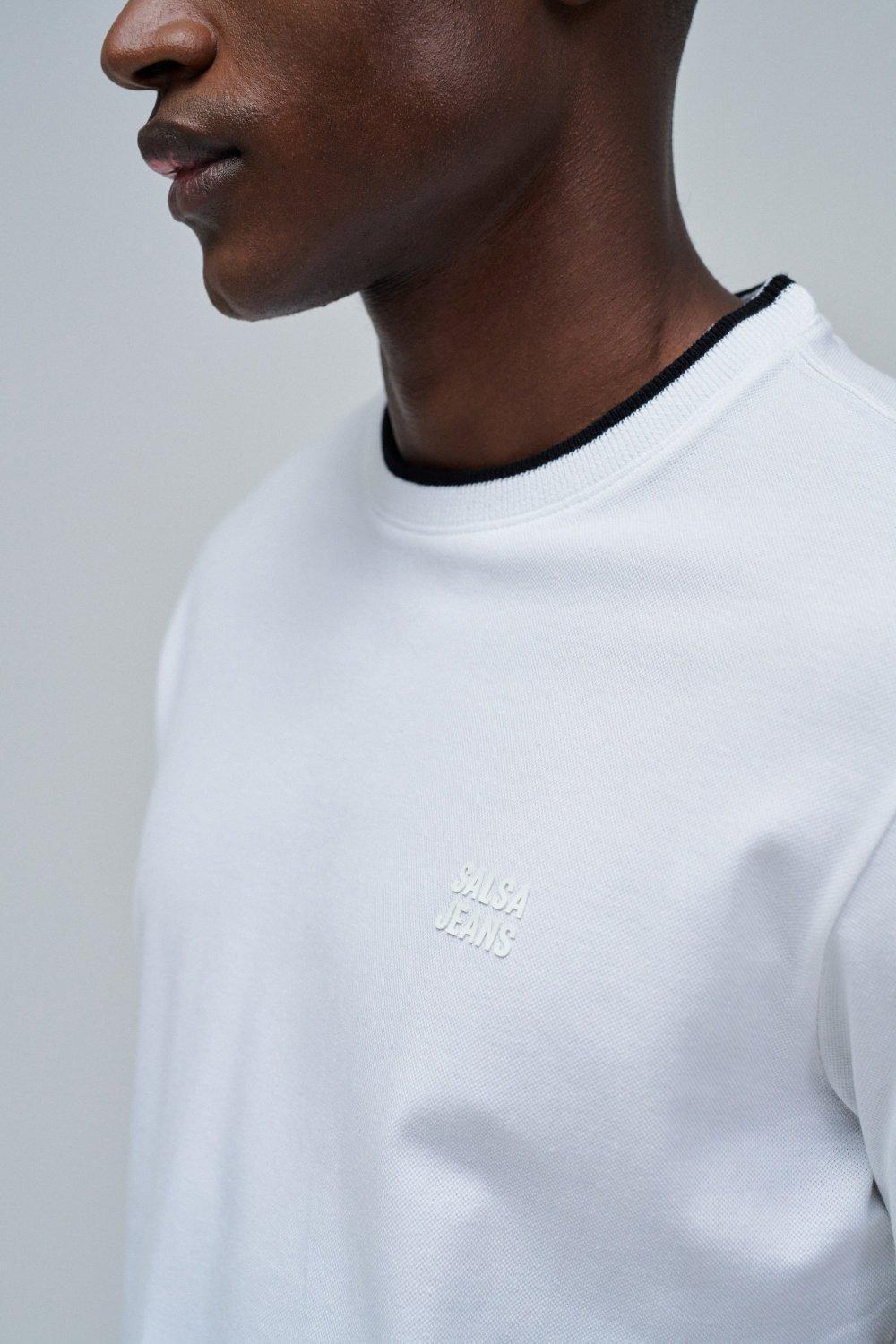 T-Shirt Slim Fit With Branding, White, large image number 4