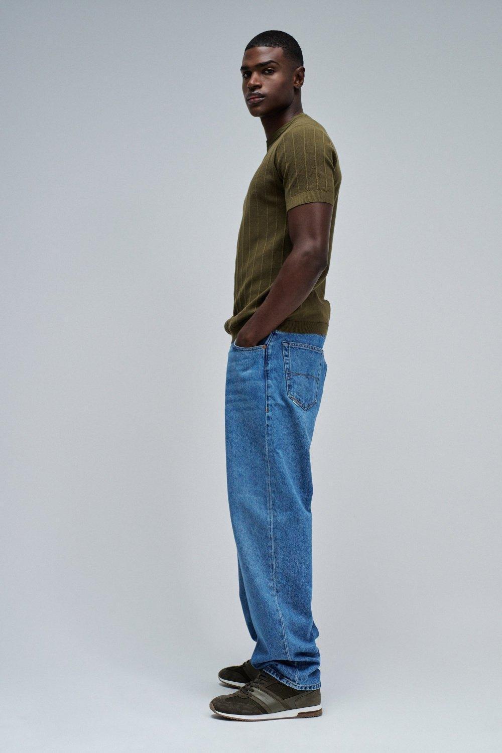 T-Shirt Regular Fit Special Texture, Green, medium