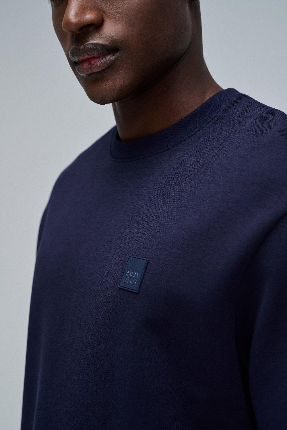 T-Shirt With Branding, Navy, large image number 4