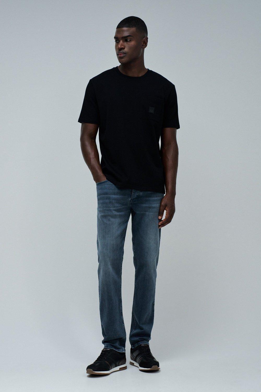 Textured T-Shirt With Pocket, Black, medium