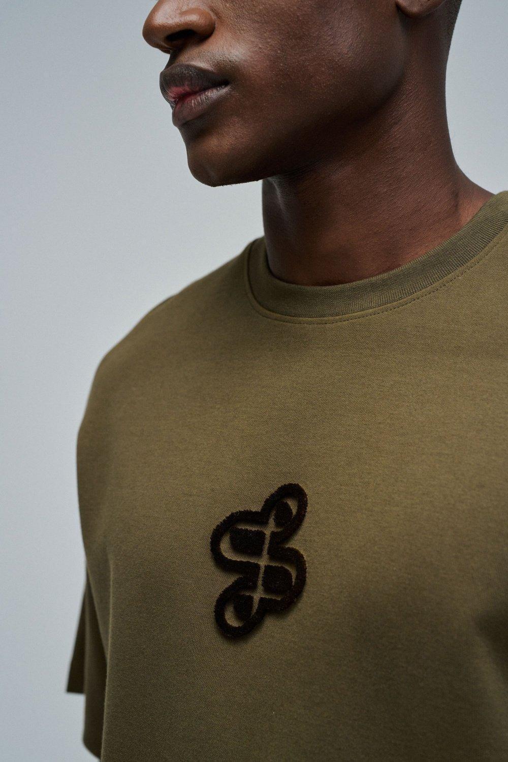 T-Shirt Relaxed Fit Special Embroidery, Green, large image number 4