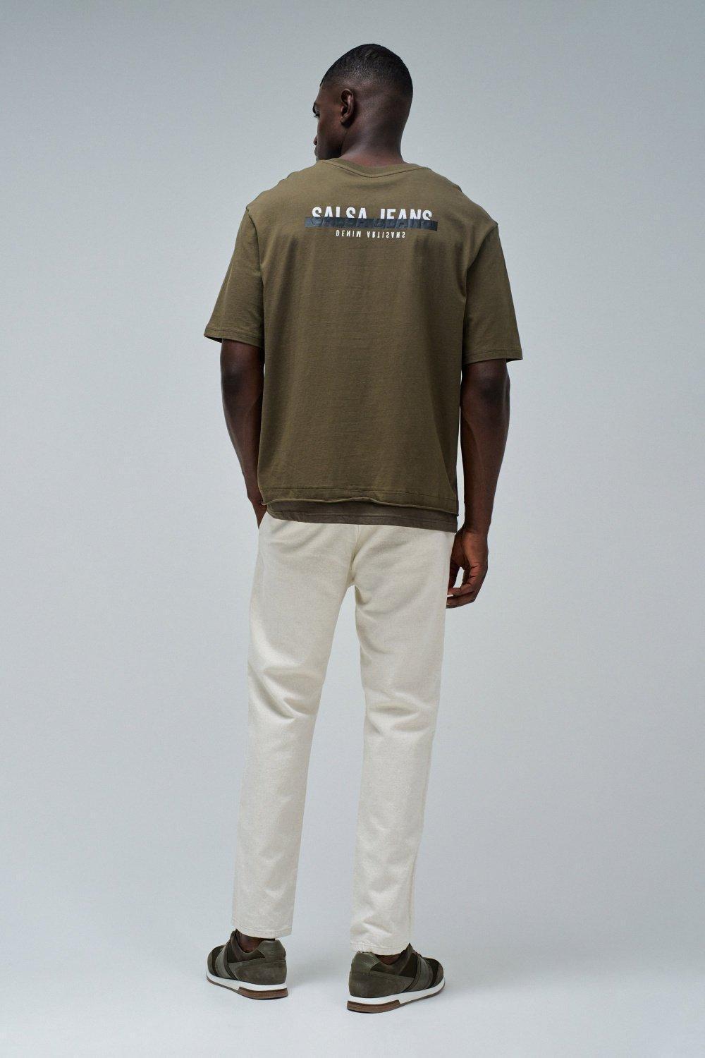 T-Shirt Relaxed Fit Back Print, Green, large image number 2