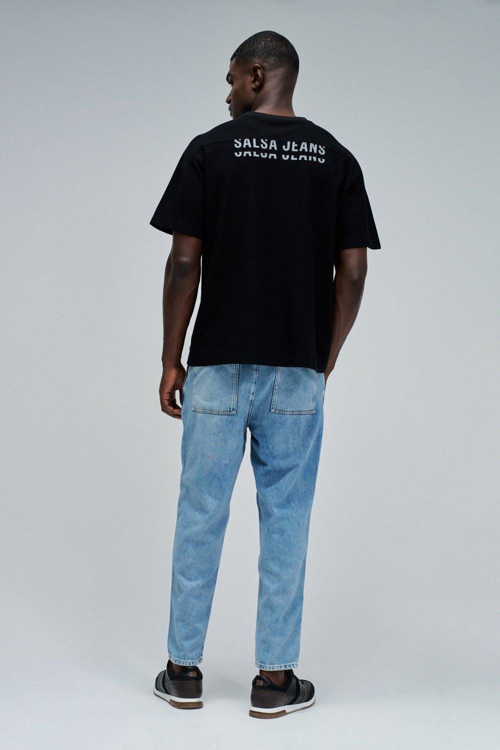 T-Shirt Relaxed Fit with Back Print, Black, large image number 3