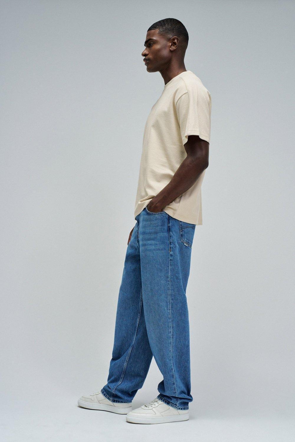 T-Shirt Relaxed Fit with Back Print, Cream, medium