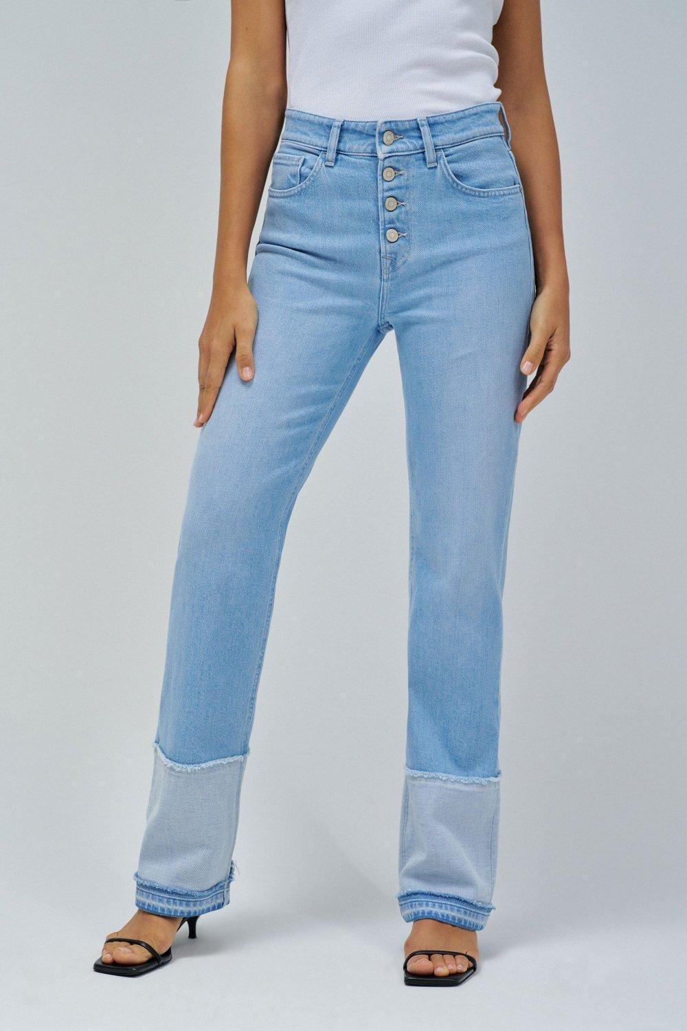 True Straight Jeans , Blue, medium