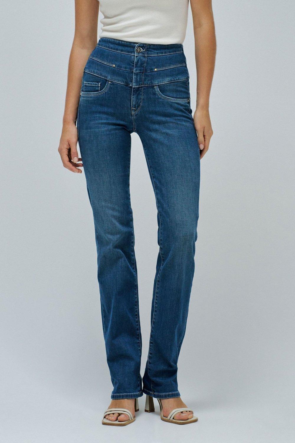Flare Waist Jeans&nbsp;, Blue, medium