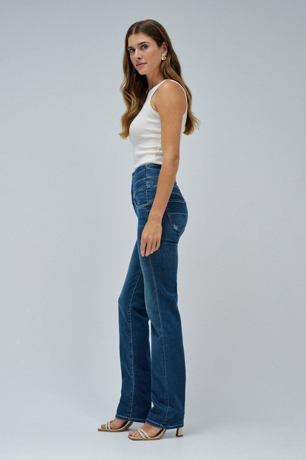 Flare Waist Jeans&nbsp;, Blue, medium