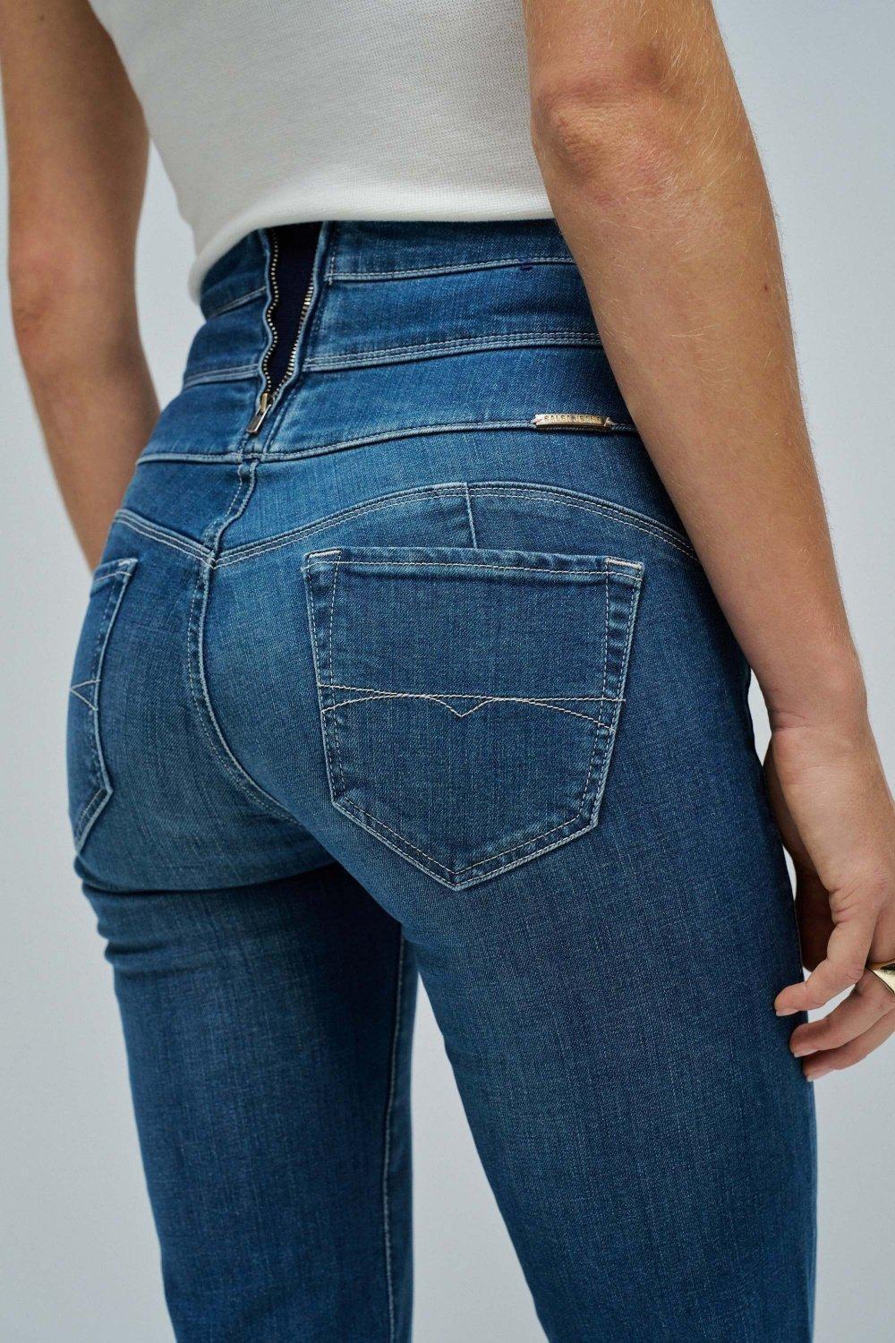 Flare Waist Jeans&nbsp;, Blue, large image number 4