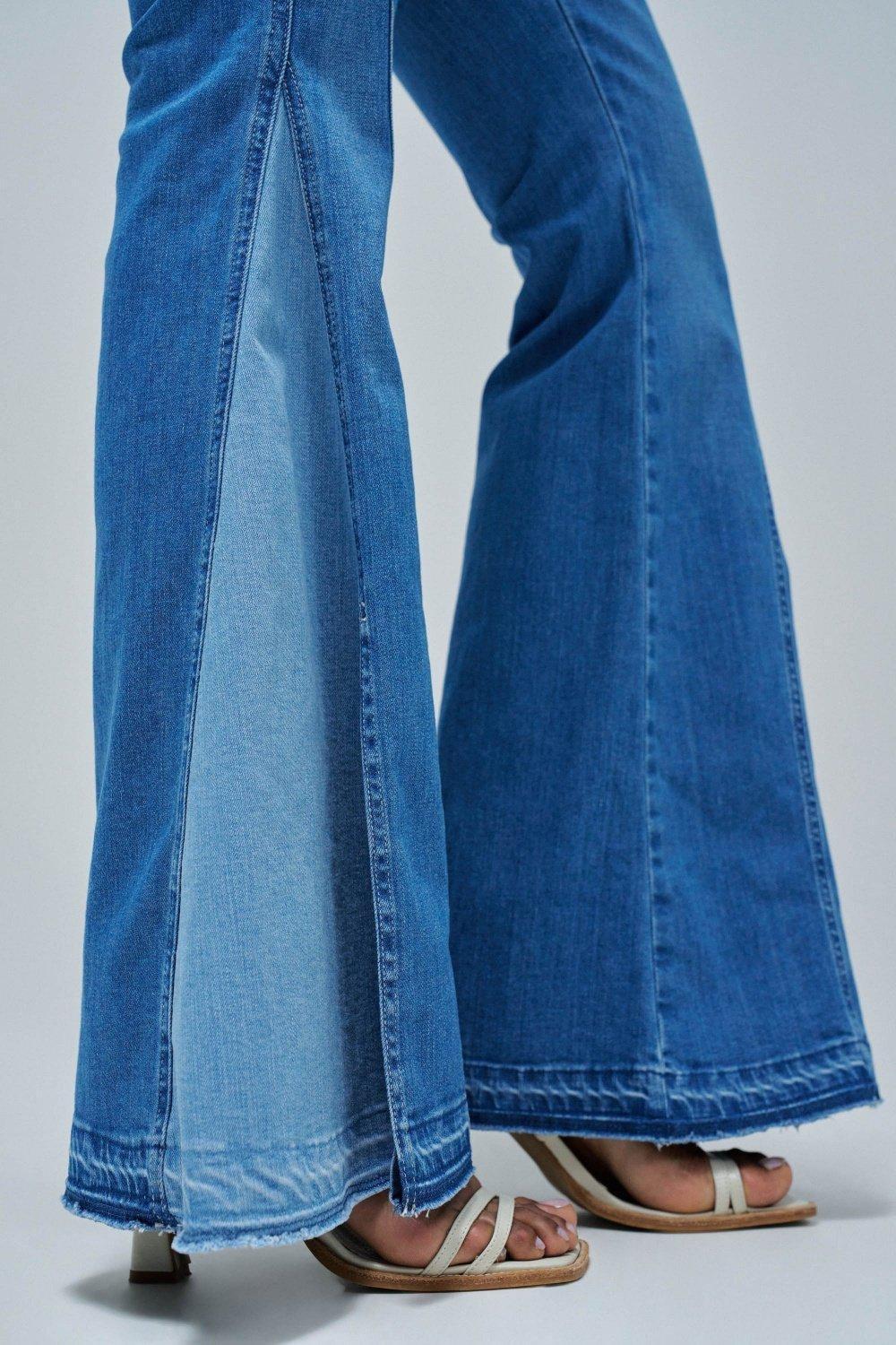 Diva Faith Push In Flare Jeans&nbsp;, Blue, large image number 4
