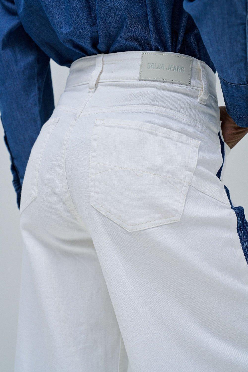 Faith Push In Wide Jeans, White, large image number 4