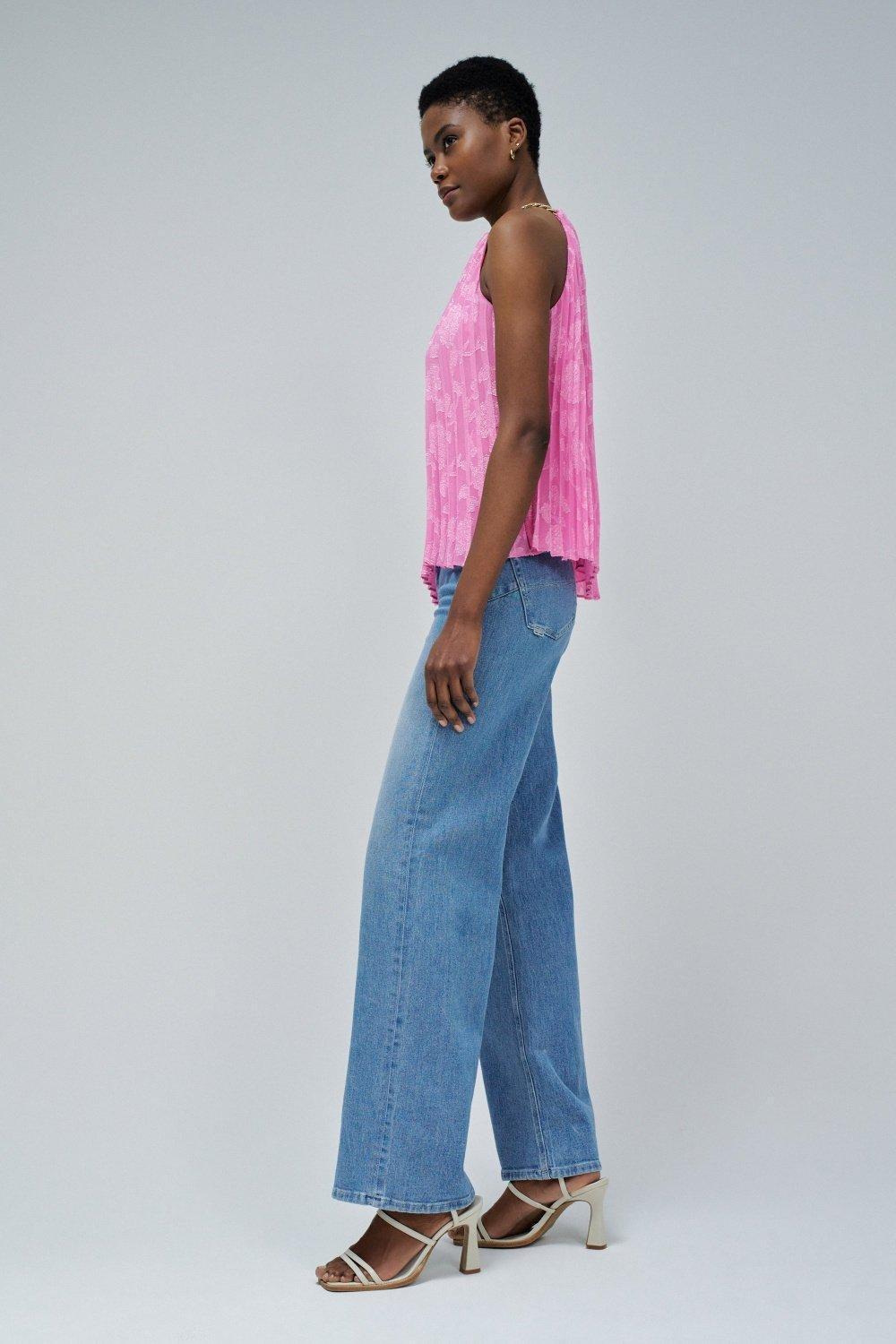 Pink Pleated Top, , large image number 2