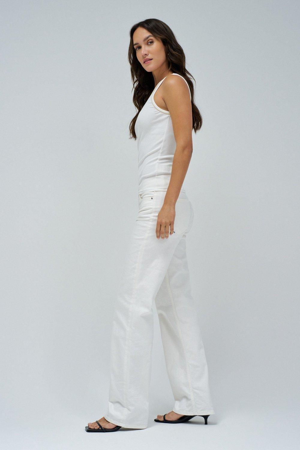 Basic Top With Lurex Threads, Pearl, medium