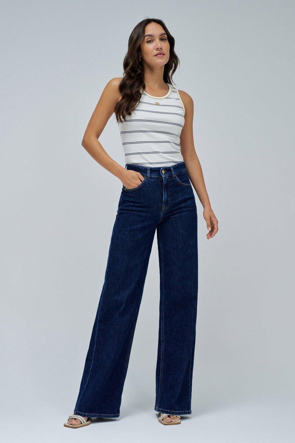 Basic Top With Lurex Threads, Navy, medium