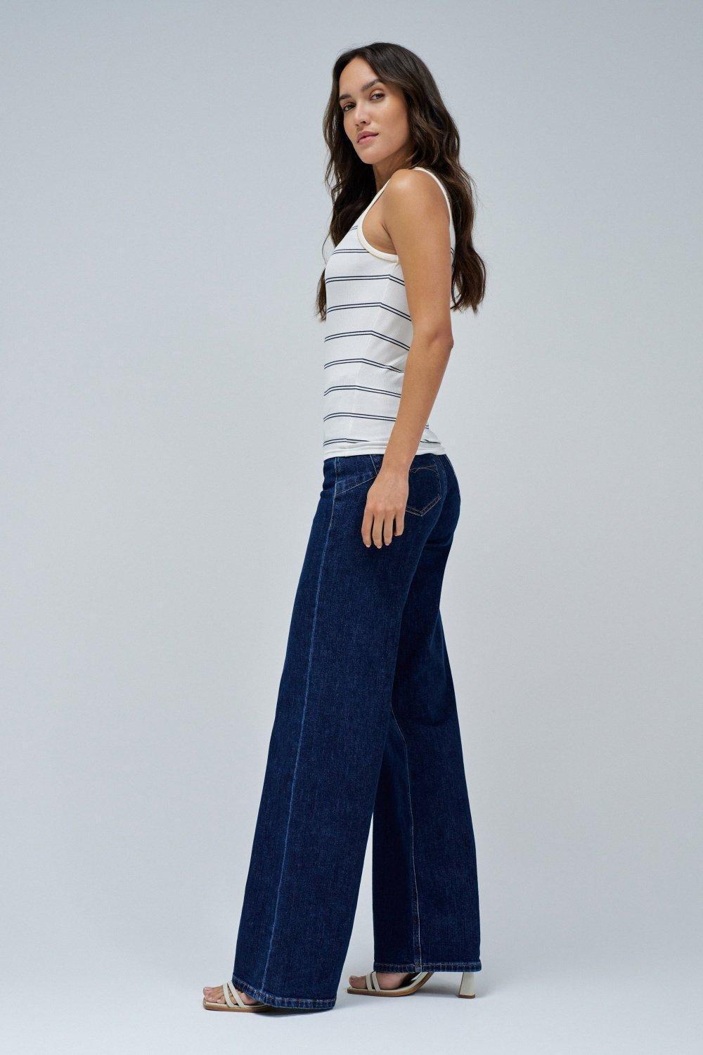 Basic Top With Lurex Threads, Navy, medium