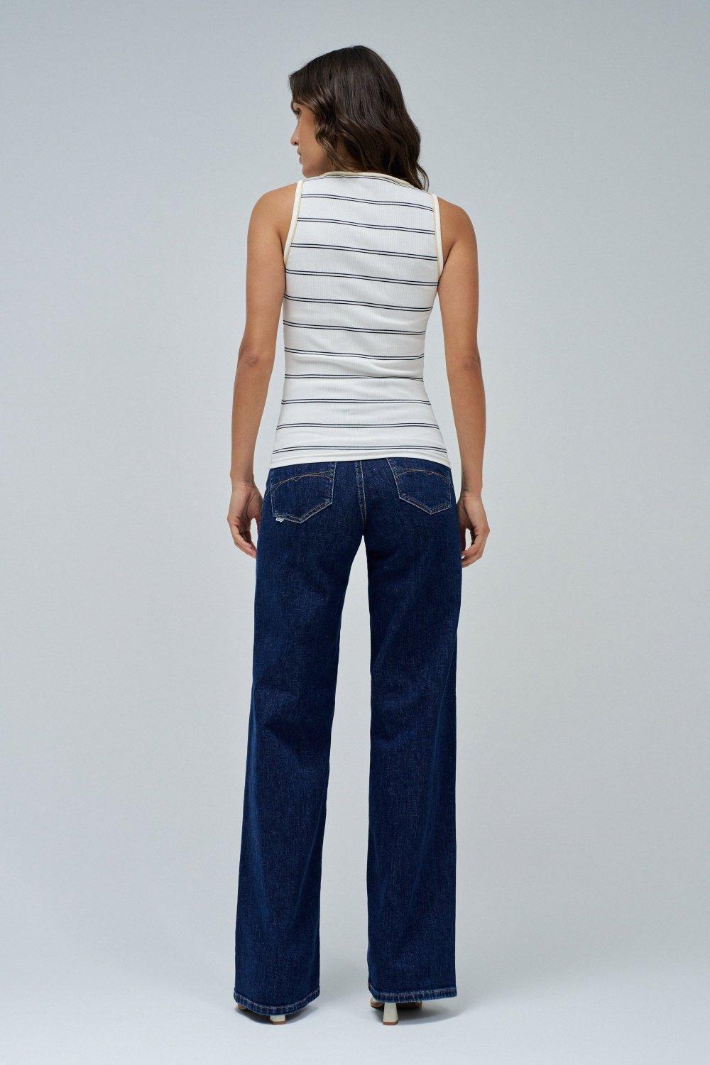 Basic Top With Lurex Threads&nbsp;, Navy, large image number 3