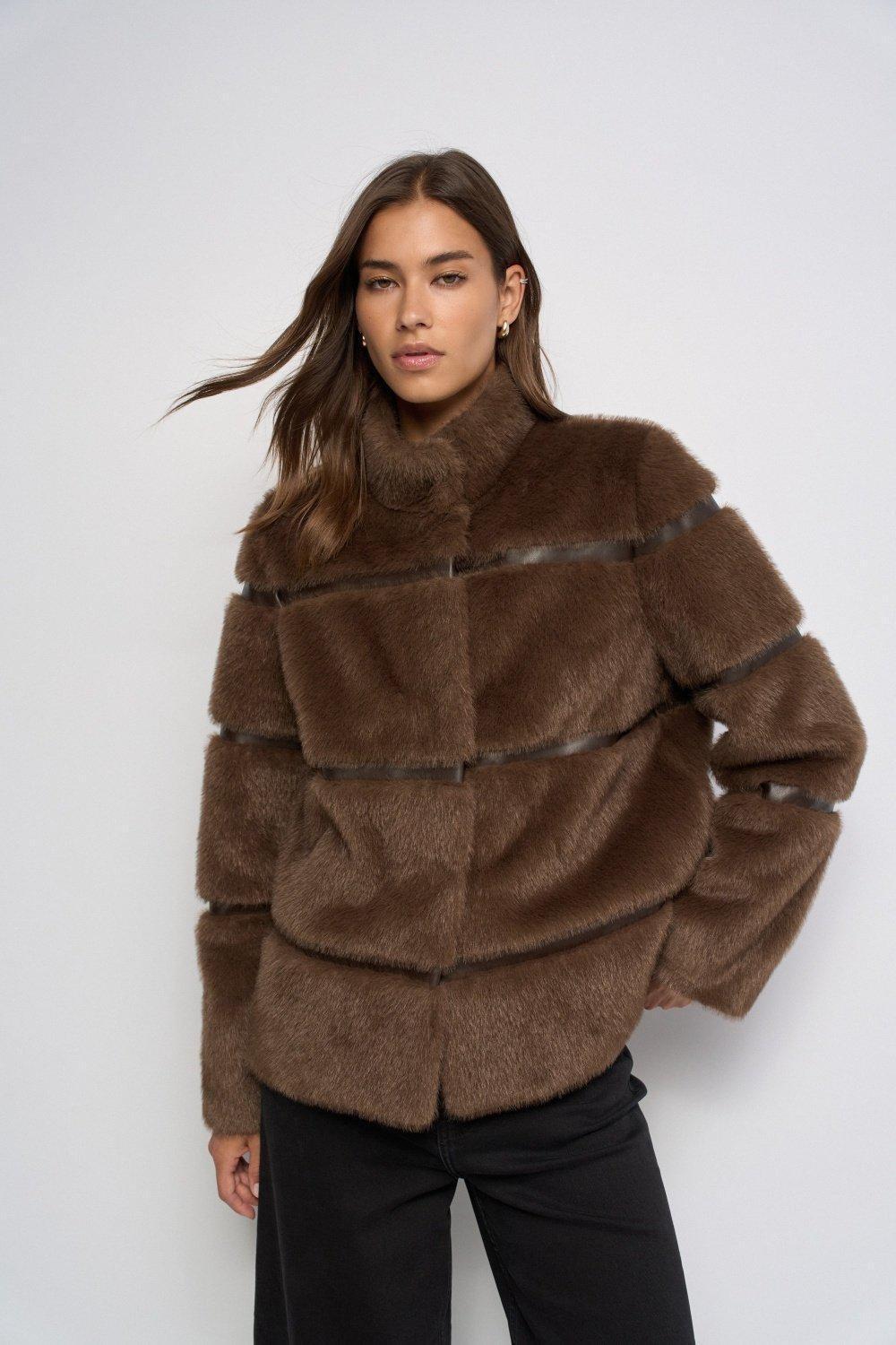 Fur Coat, Brown, medium
