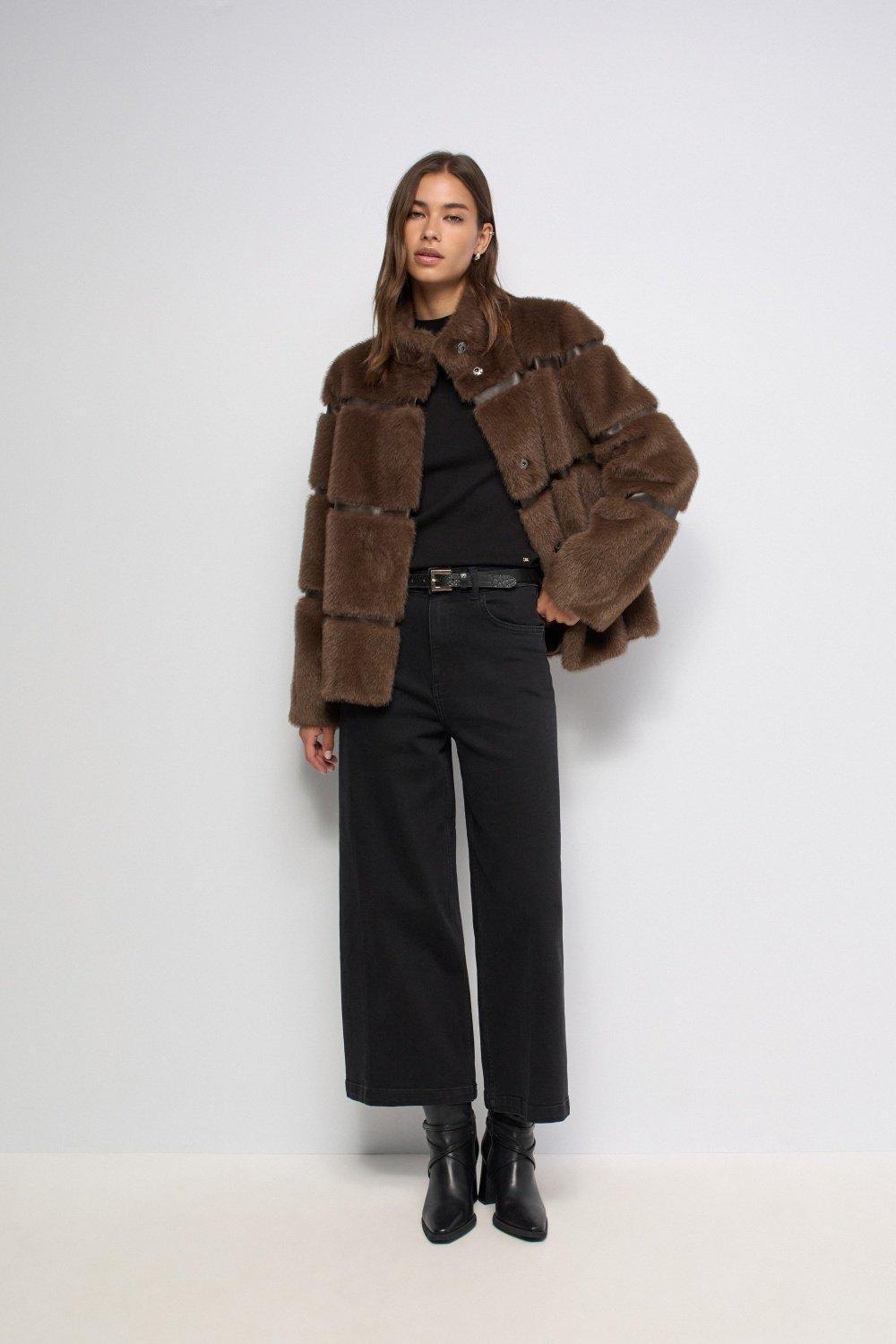 Fur Coat, Brown, large image number 1