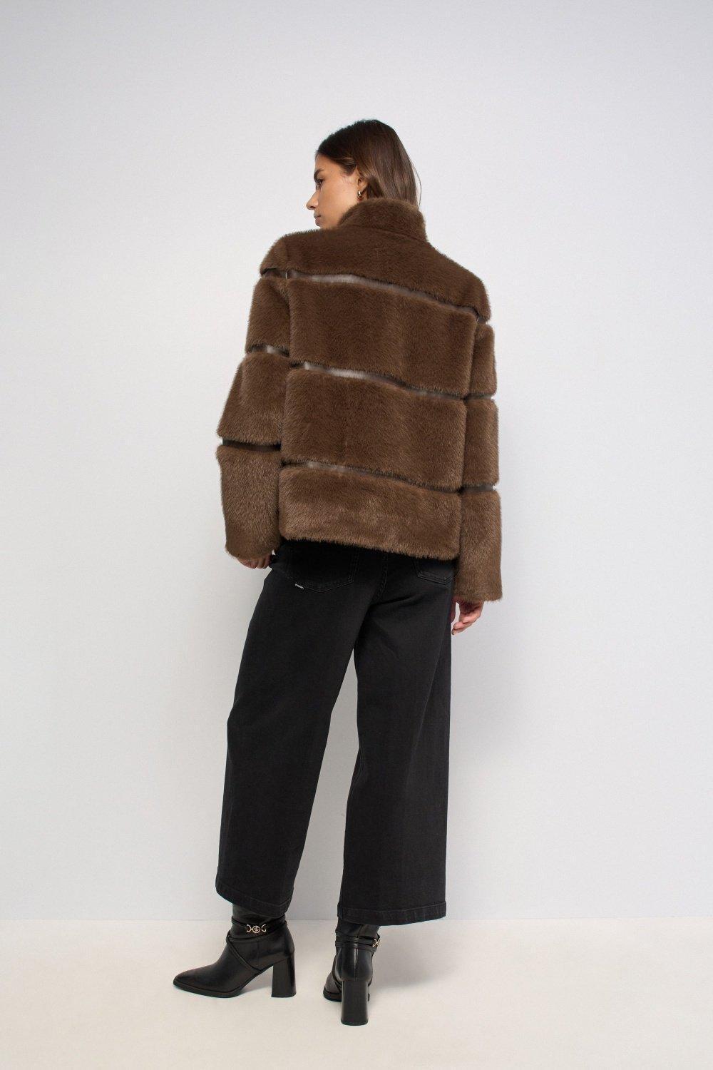 Fur Coat, Brown, large image number 3