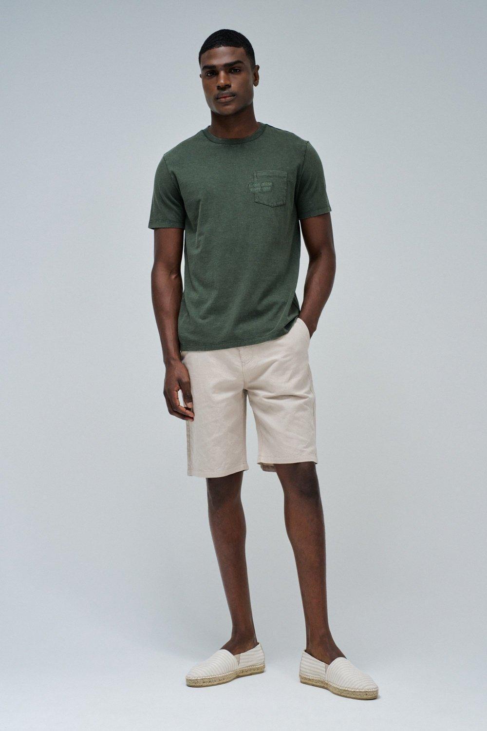 T-Shirt With Branding&nbsp;, Green, medium