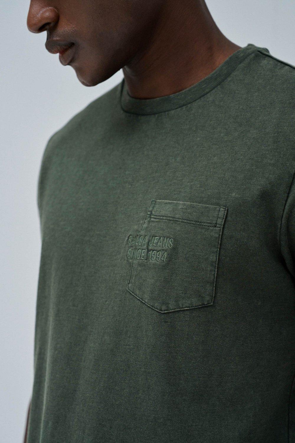 T-Shirt With Branding , Green, large image number 4