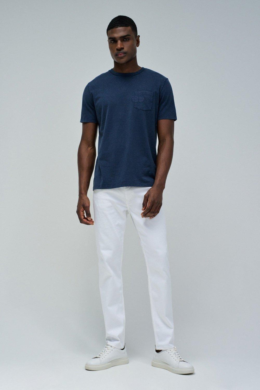 T-Shirt With Branding&nbsp;, Blue, medium