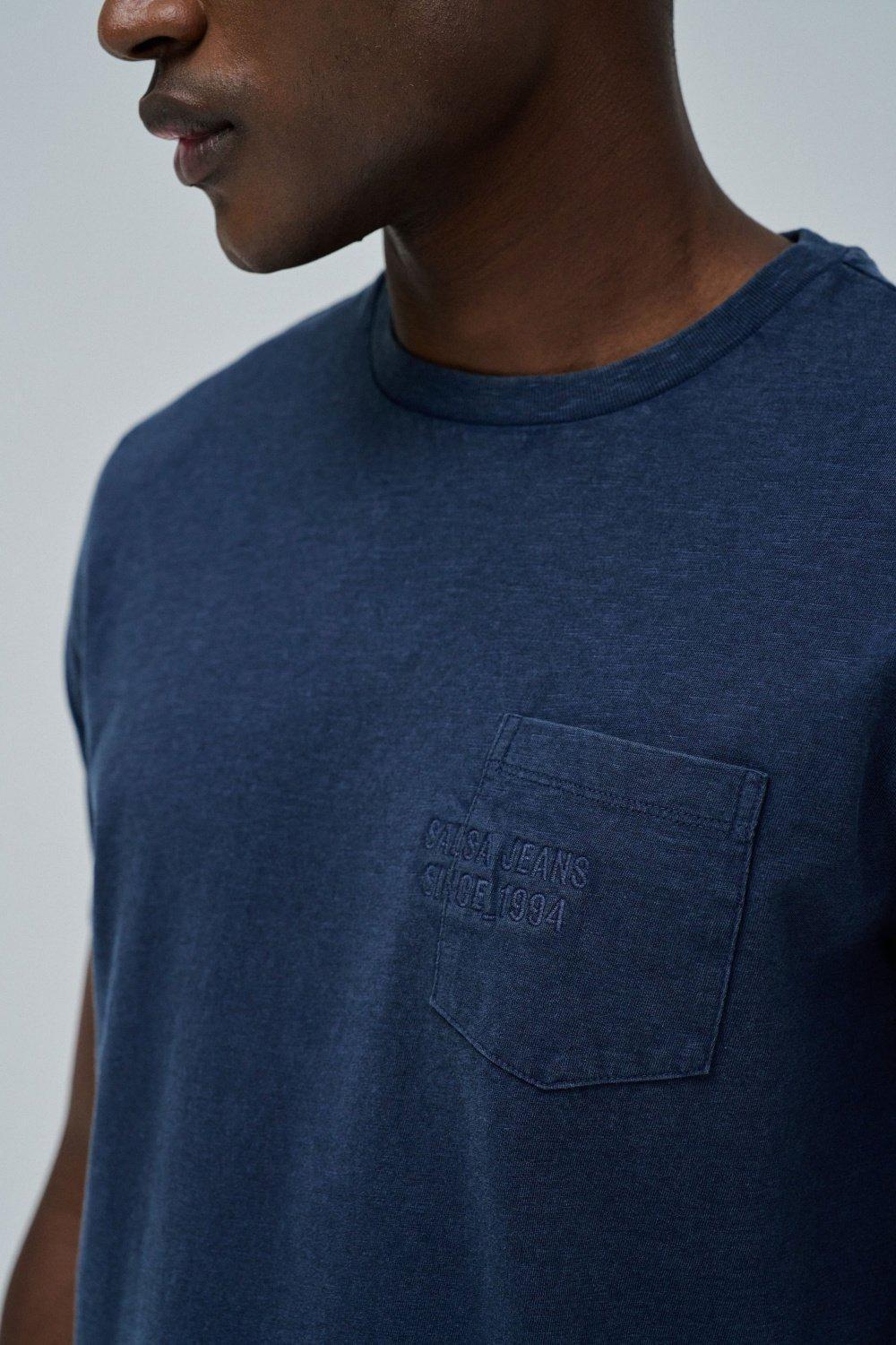 T-Shirt With Branding , Blue, large image number 4