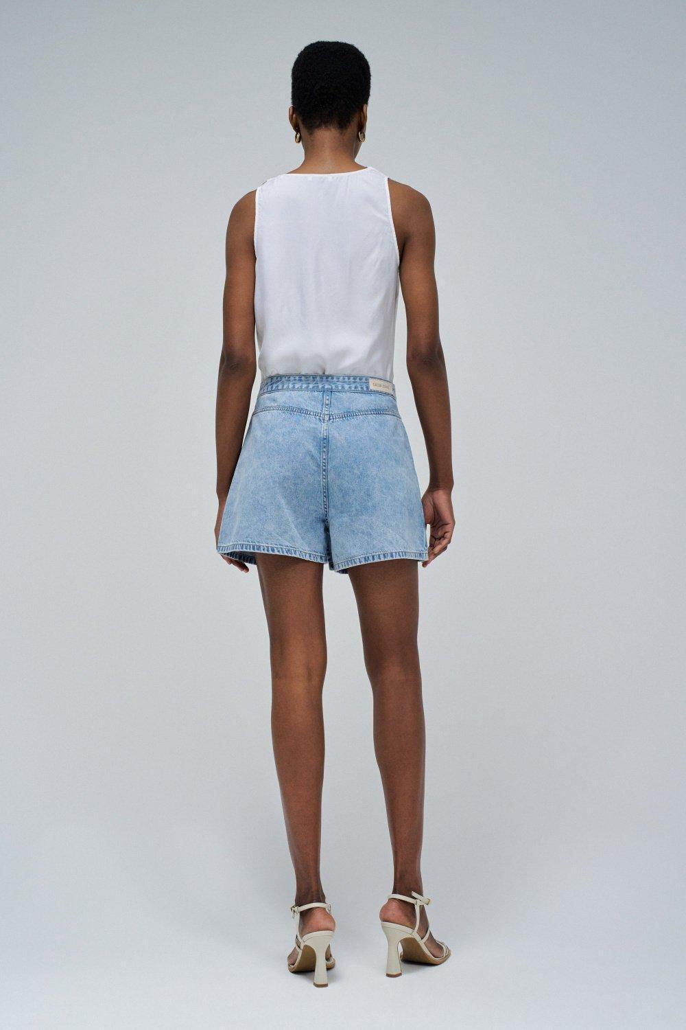 Skort With Front Pockets, Blue, large image number 3